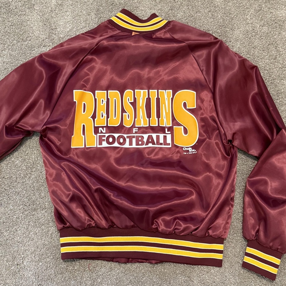 Vintage Washington Redskins Jacket‎ Mens Small Red NFL Football Chalk Line 90s